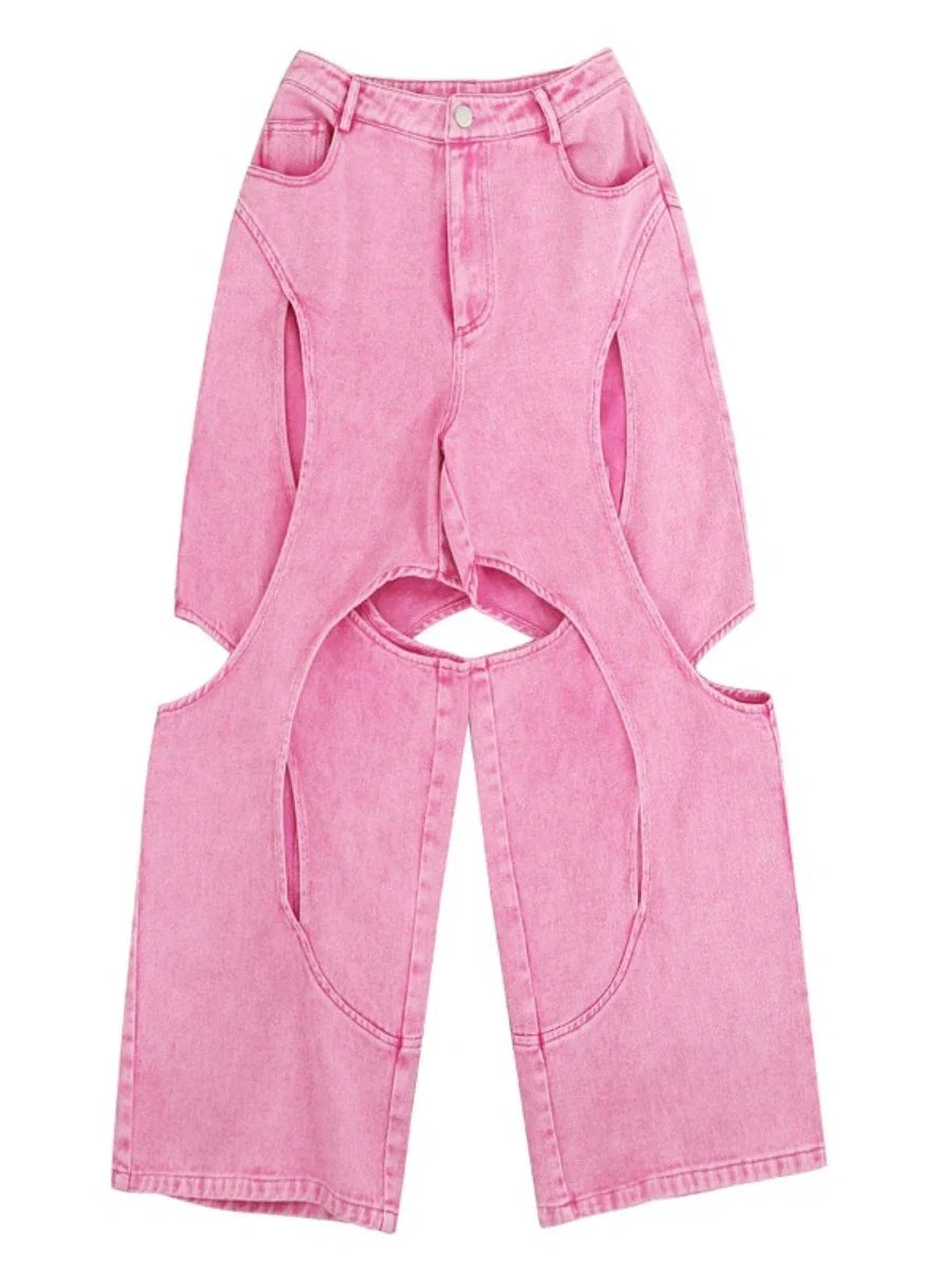 Baby Pink High Waist Jeans