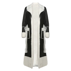 Faux Leather Trench Coat