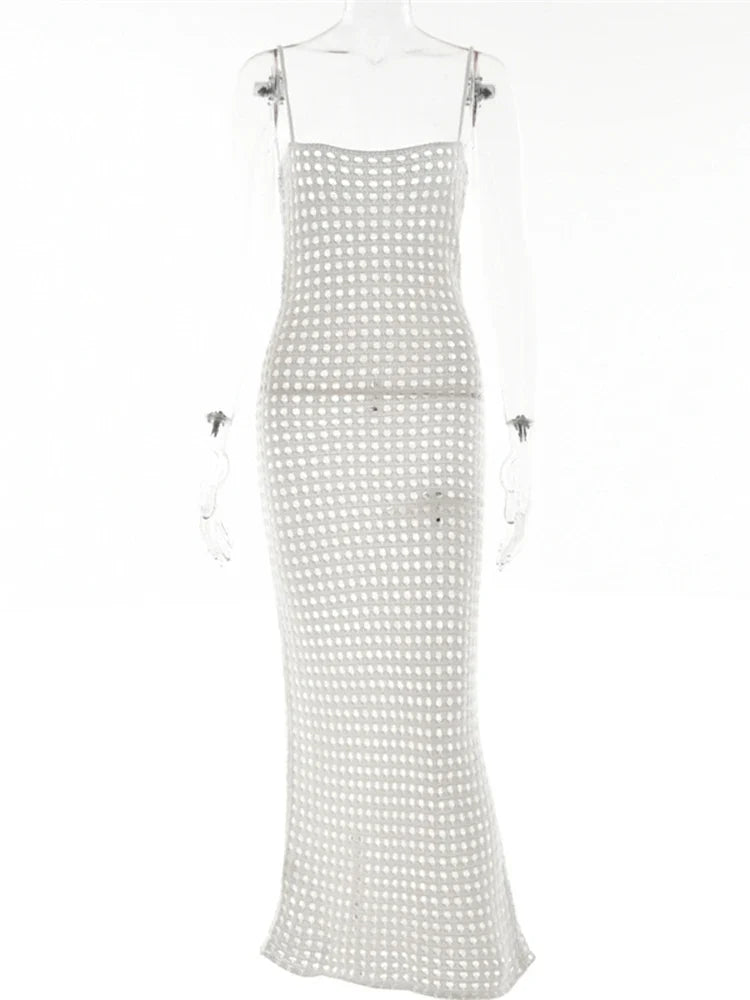 Darlyne Crochet Knitted Maxi Dress