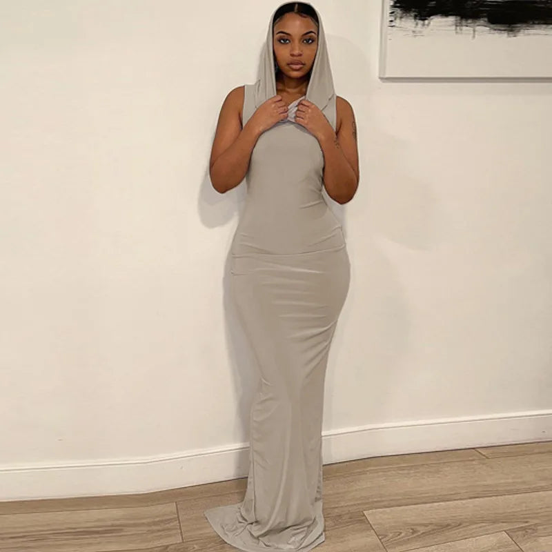 Hooded Maxi Dress