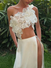 Adelina Sequin Flower Maxi Skirt Set