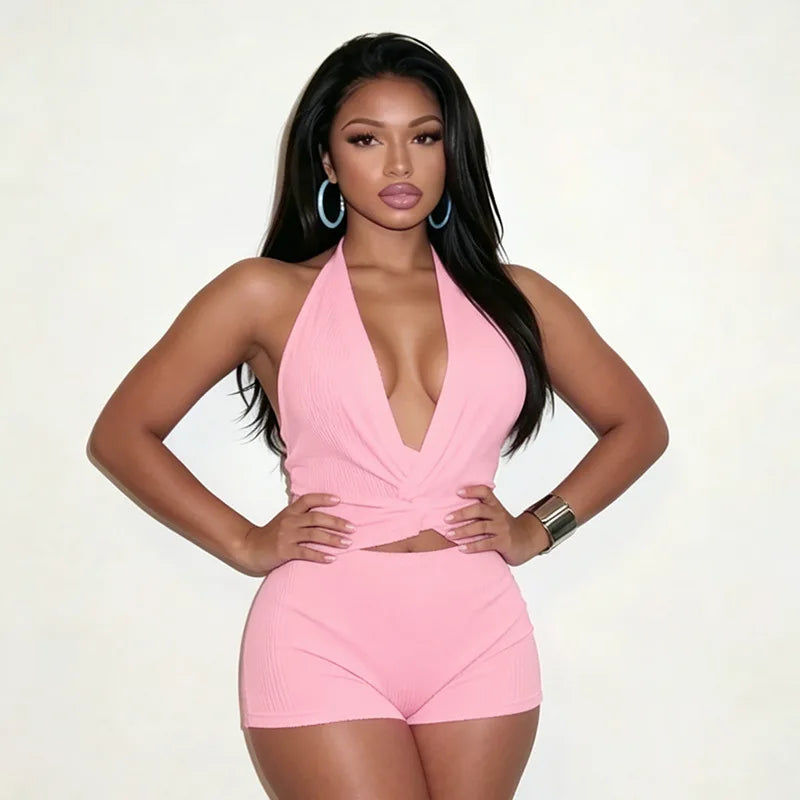 Amina Sequin Short Set