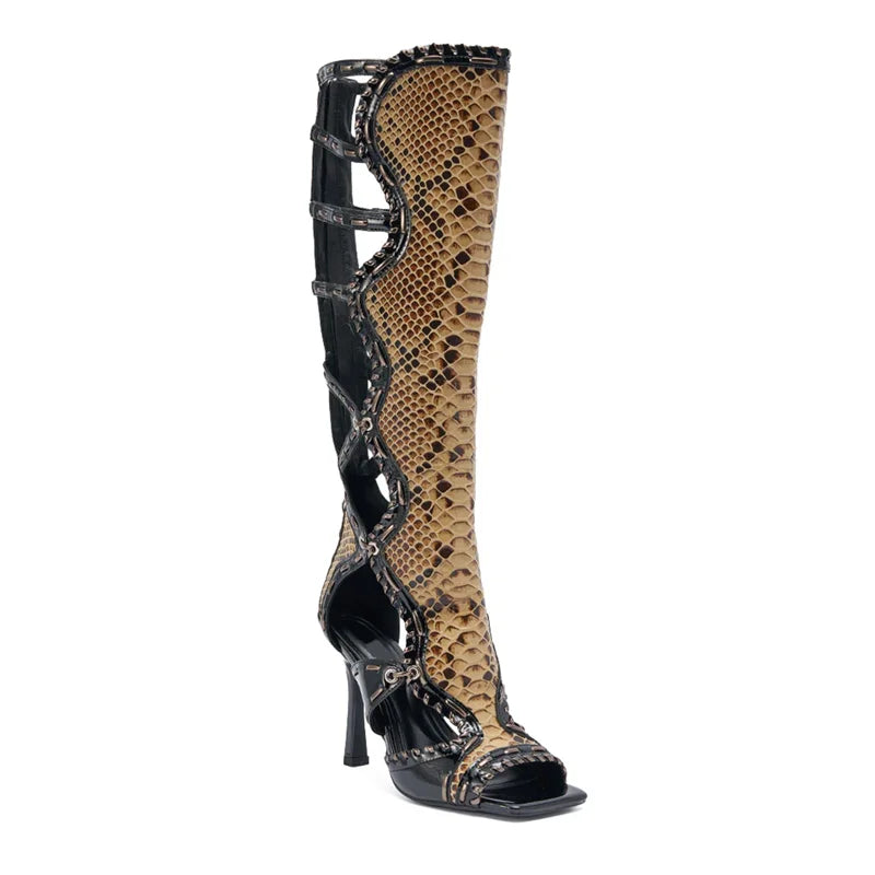 Gladiator Leather High Heels