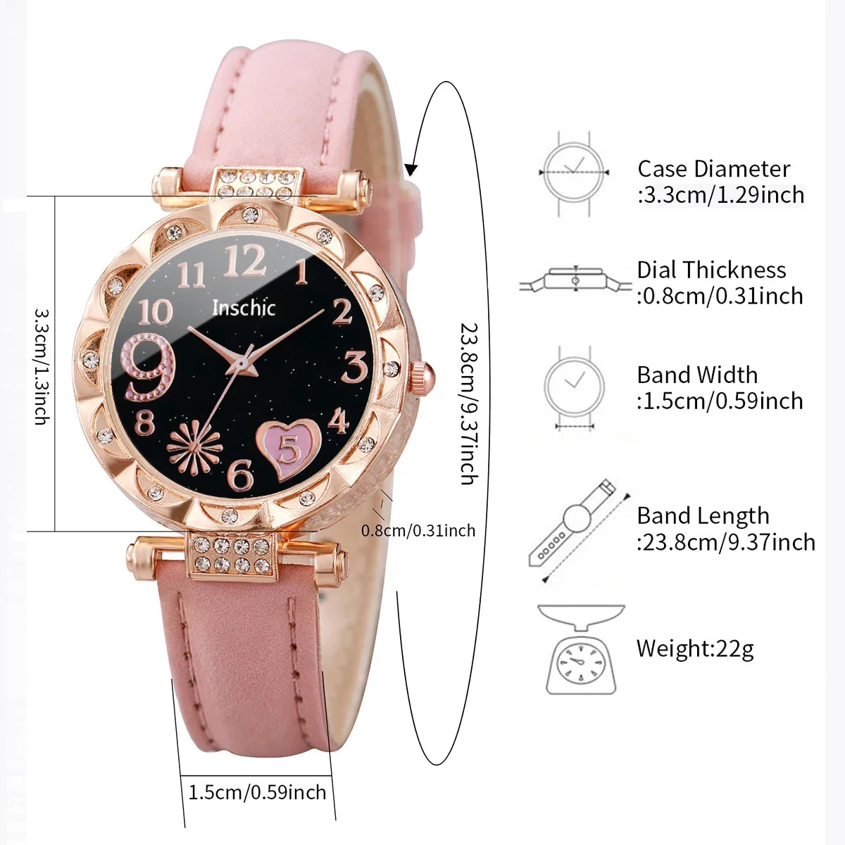 6PCS/Set Watch Bracelet Set（Without Box）