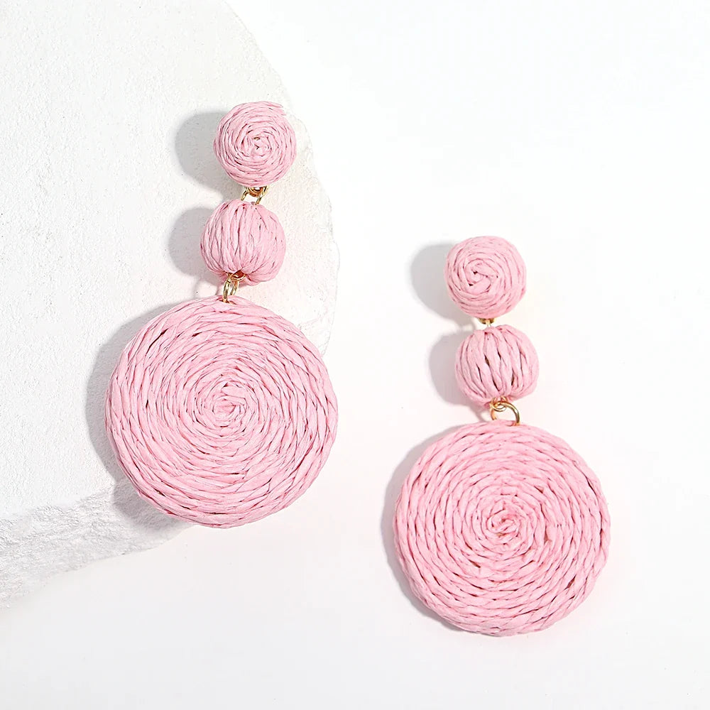 Handmade Rattan Knit Earrings