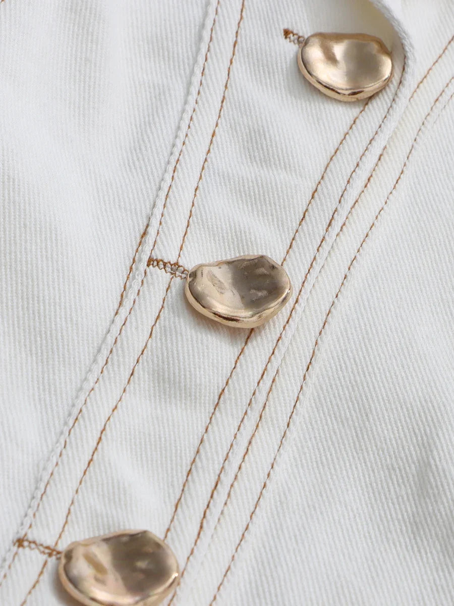 Belted Denim Maxi Dress