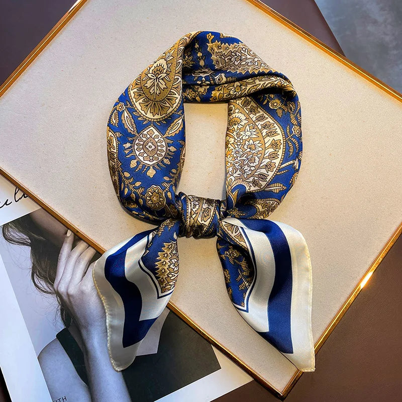 Houndstooth Printed Vintage Headscarf