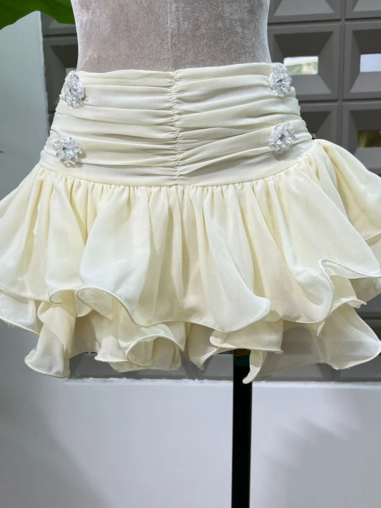 Abella Ruffles Mini Skirt Set