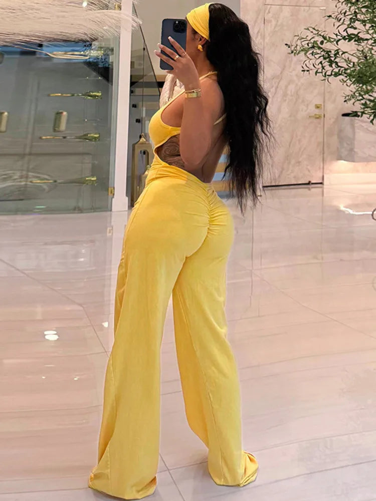 Cia Backless Wide Leg Jumpsuit