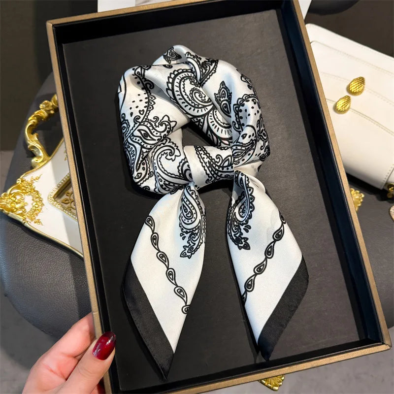 Houndstooth Printed Vintage Headscarf