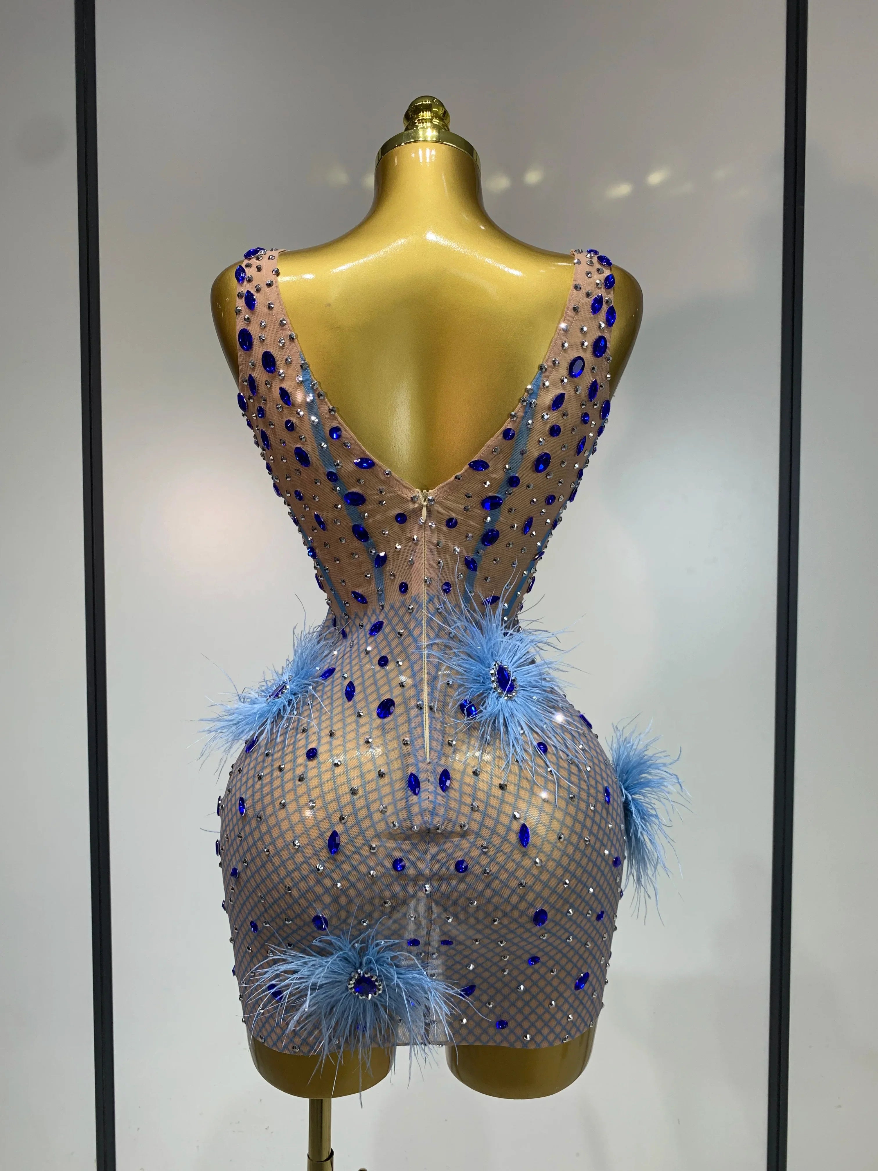 Diane Feather Mini Dress