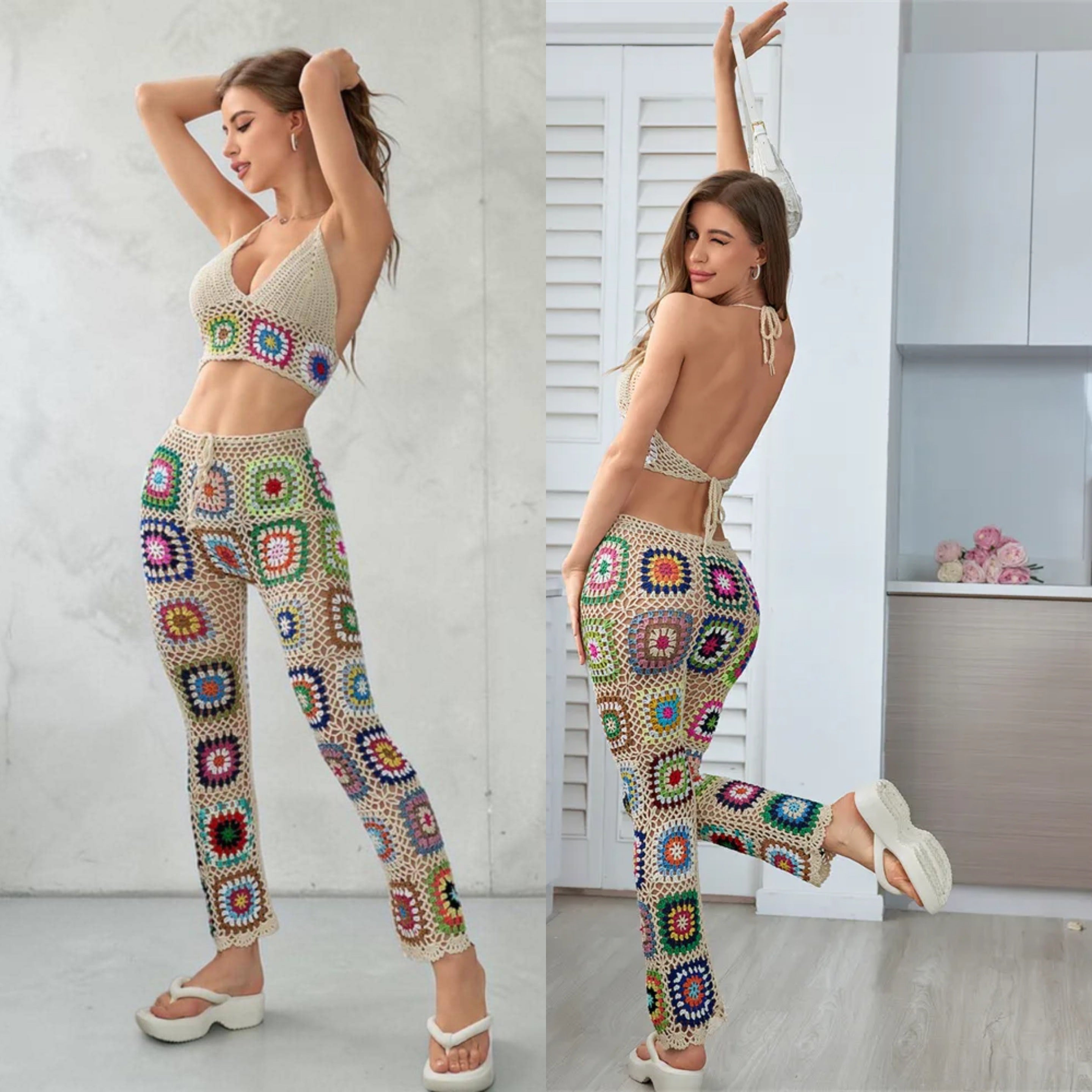 Geelee Crochet Pants Set