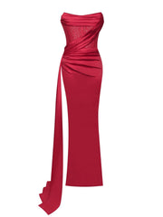 Dania Satin Corset Maxi Dress