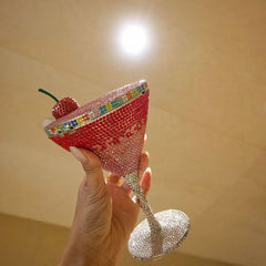 Cherry Goblet Rhinestone Clutch Bag